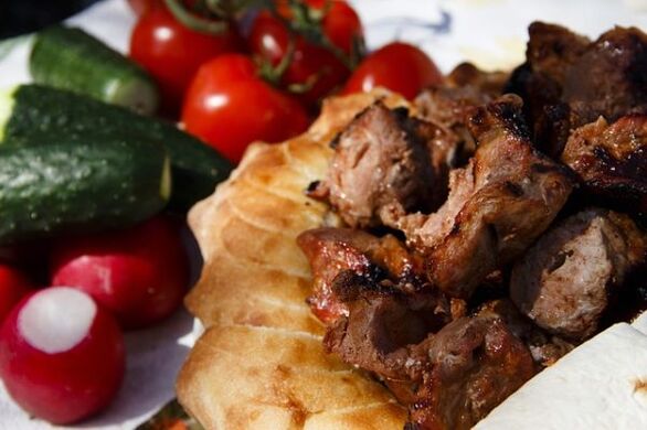 Grill mit Gemüse